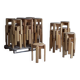 Lot de 20 tabourets en hêtre laqué 1960