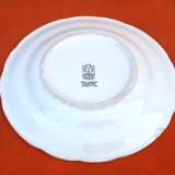 Plate " The language of flowers " Faience of Gien Rose Trémière-Fertility