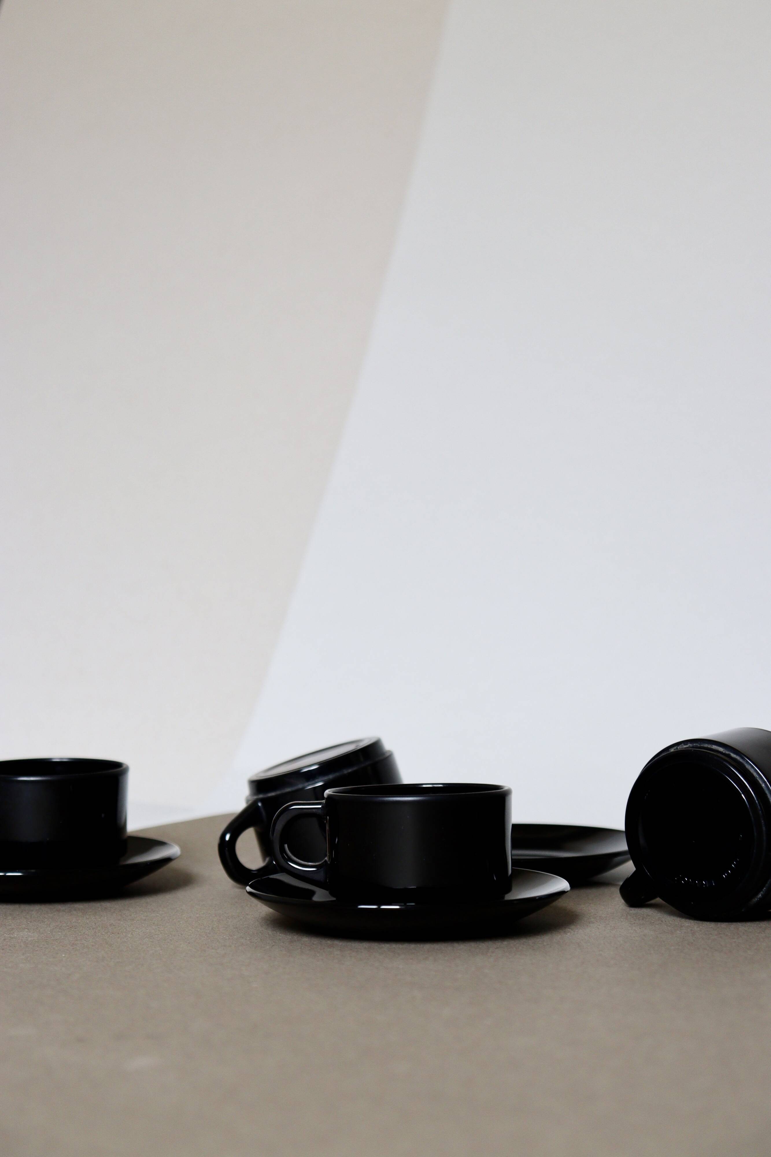 Batch of black cups