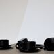 Batch of black cups