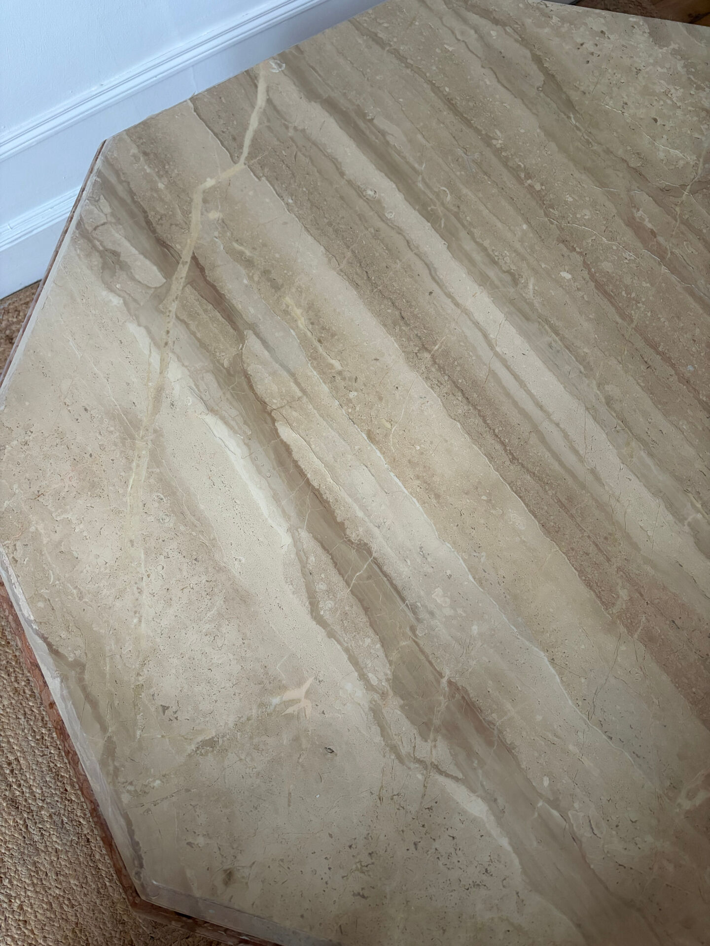 Vintage travertine coffee table