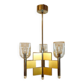 Suspension conçue par Gaetano Sciolari, fabriquée en Italie. 1970