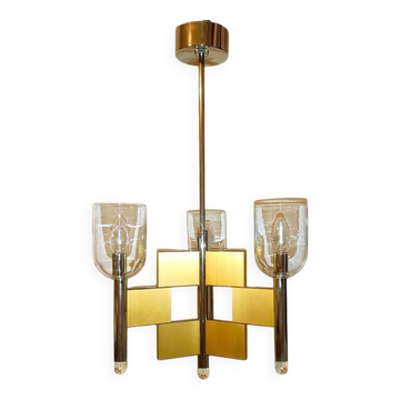 Suspension designed by Gaetano Sciolari, made in Italy. 1970