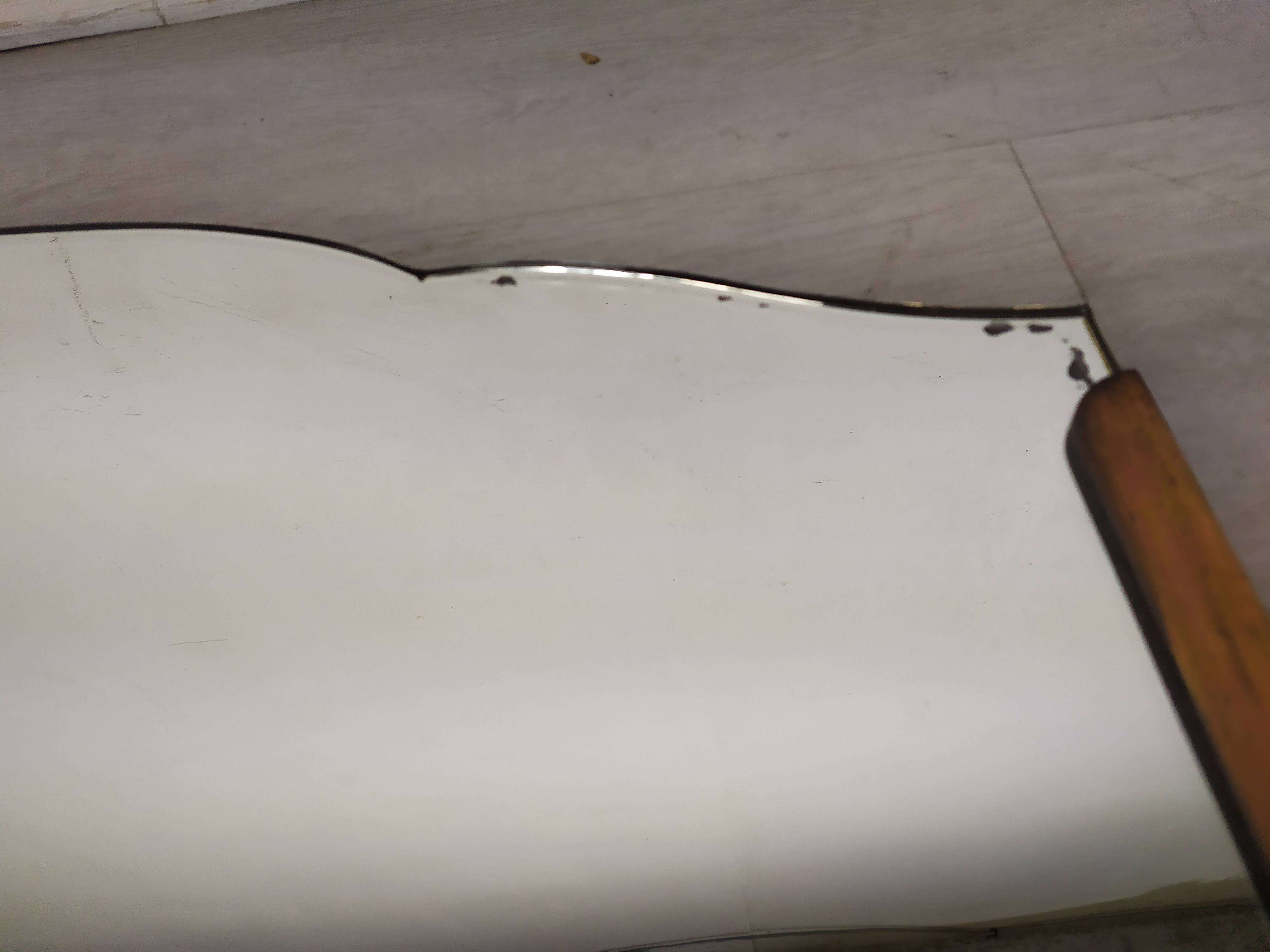 Brass art deco mirror