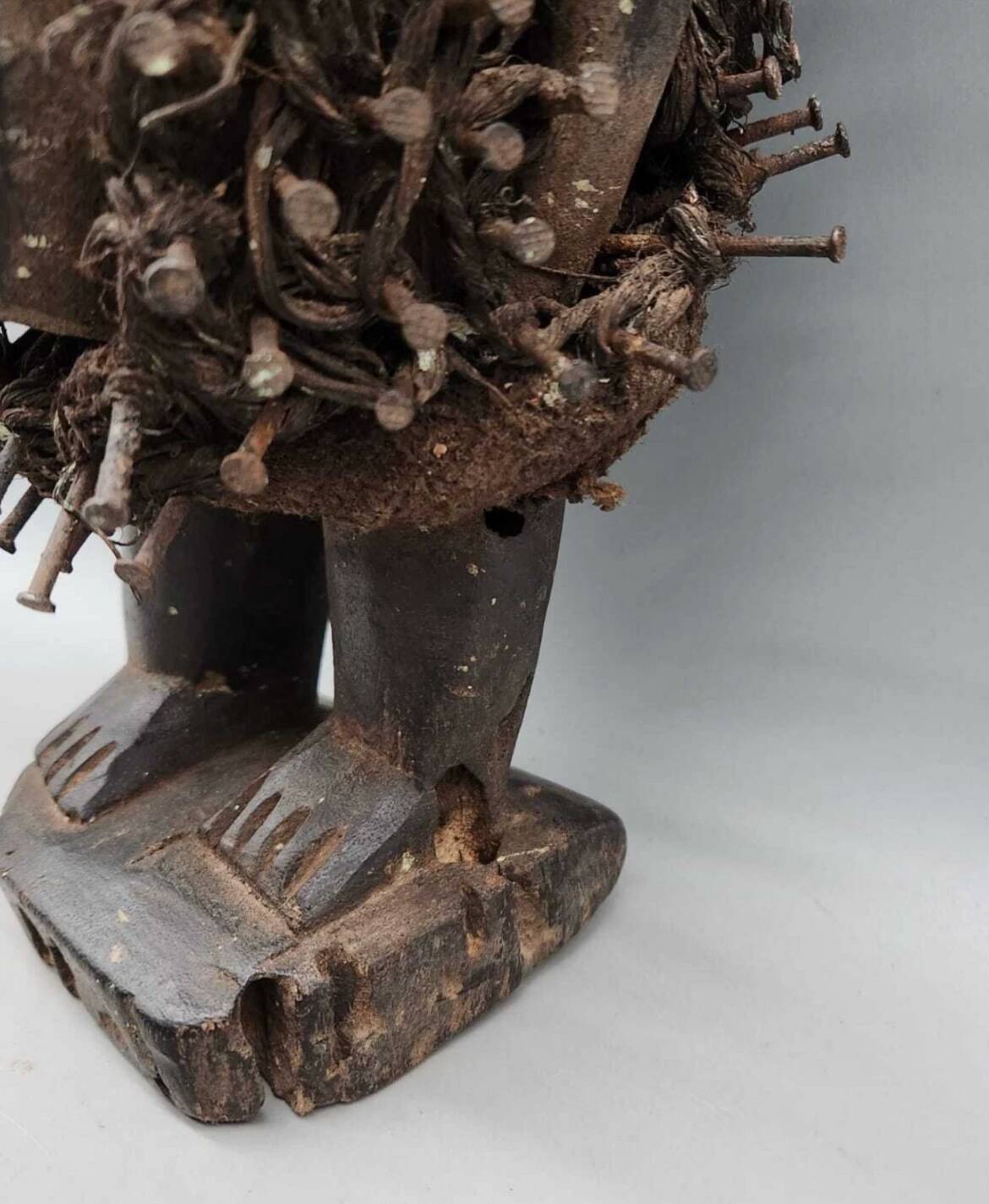 Nkondi Fetish Statue with Nails – Kongo Vili – Africa 20th Century