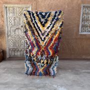 Tapis Marocain Boucherouite coloré - 88 x 158 cm