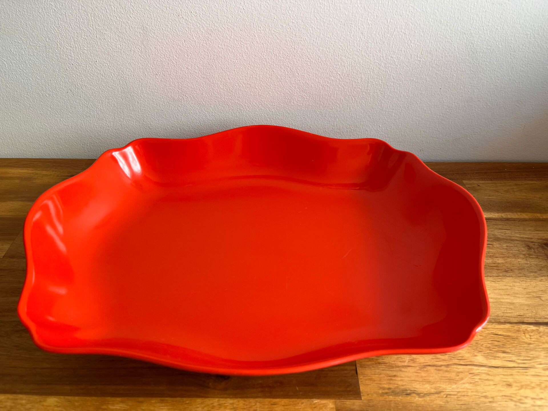 Large vintage Mepal Service Rosti plate – Adolfo Opel – Orange – years