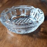 Ancien cendrier en cristal taillé Décor Art Déco Vintage Années 40/50