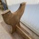 Pair of solid oak wood farmhouse benches 250cm rustic 1900