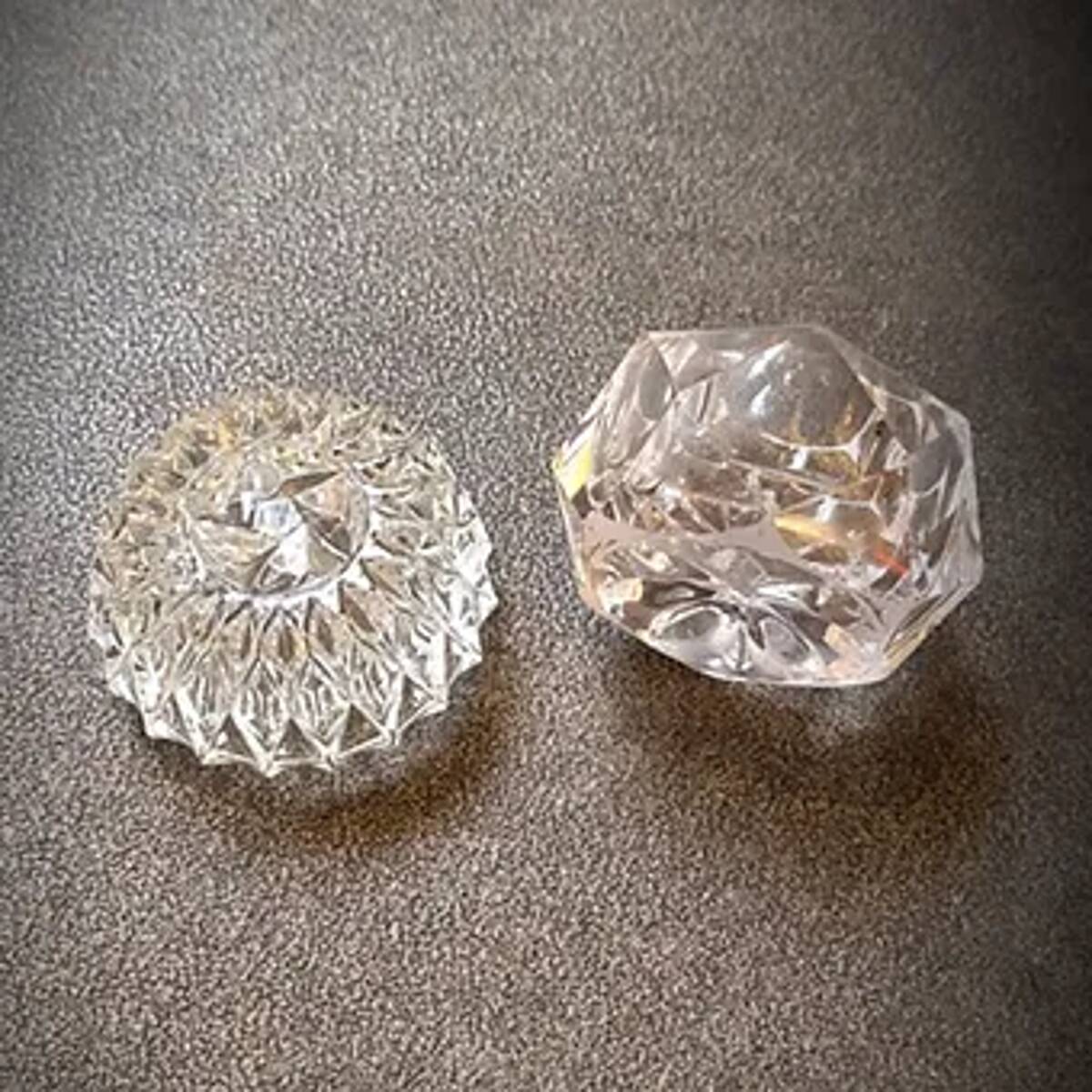 Vintage crystal salt and pepper shakers