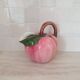 Pichet en céramique forme Pêche ou Tomate / rose