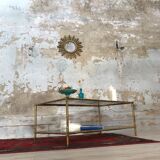 Bamboo imitation brass coffee table