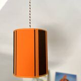 Orange and brown seventies pendant light
