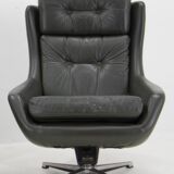 Midcentury Swivel Rocking Armchair, Peem, Finland, 1970s