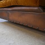 Studded leather bench circa 1920
