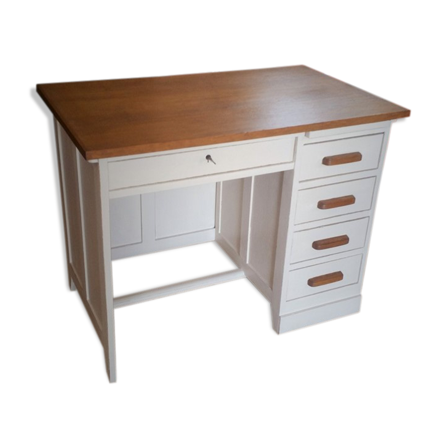 Bureau vintage années 50 peint