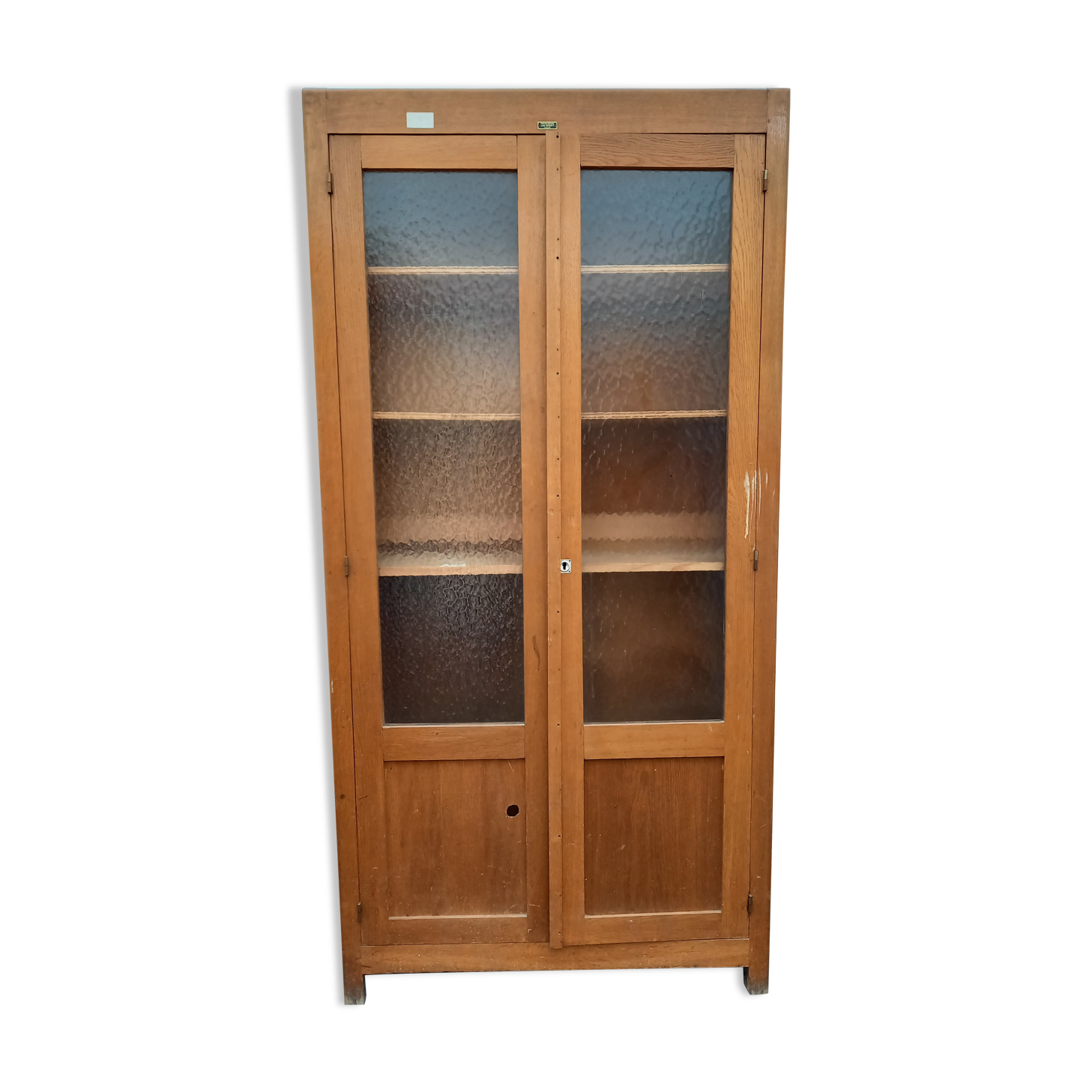 Glazed school wardrobe/bookcase - Vintage