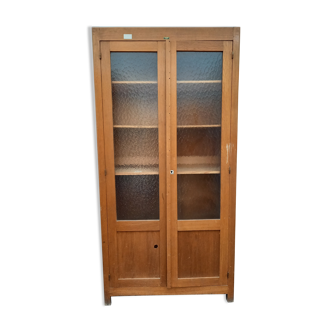 Glazed school wardrobe/bookcase - Vintage