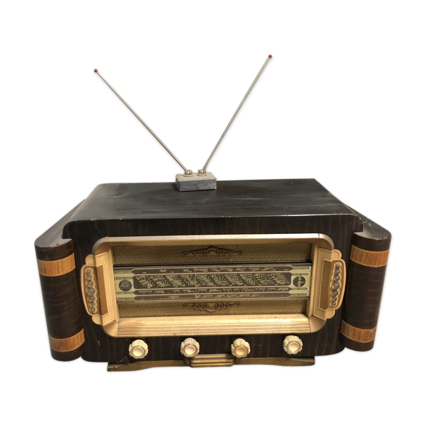 Radio old vintage structure wood perfect condition