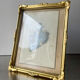 Antique  Frame gilded wood measurements 22 cm x 17  cm Convex Glass