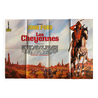 Affiche cinéma "Les Cheyennes" John Ford 80x120cm 80's