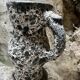 Vintage black and white textured ceramic pitcher – Fat Lava brutali style