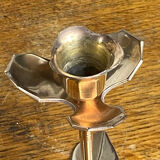 Brass flower candle holder