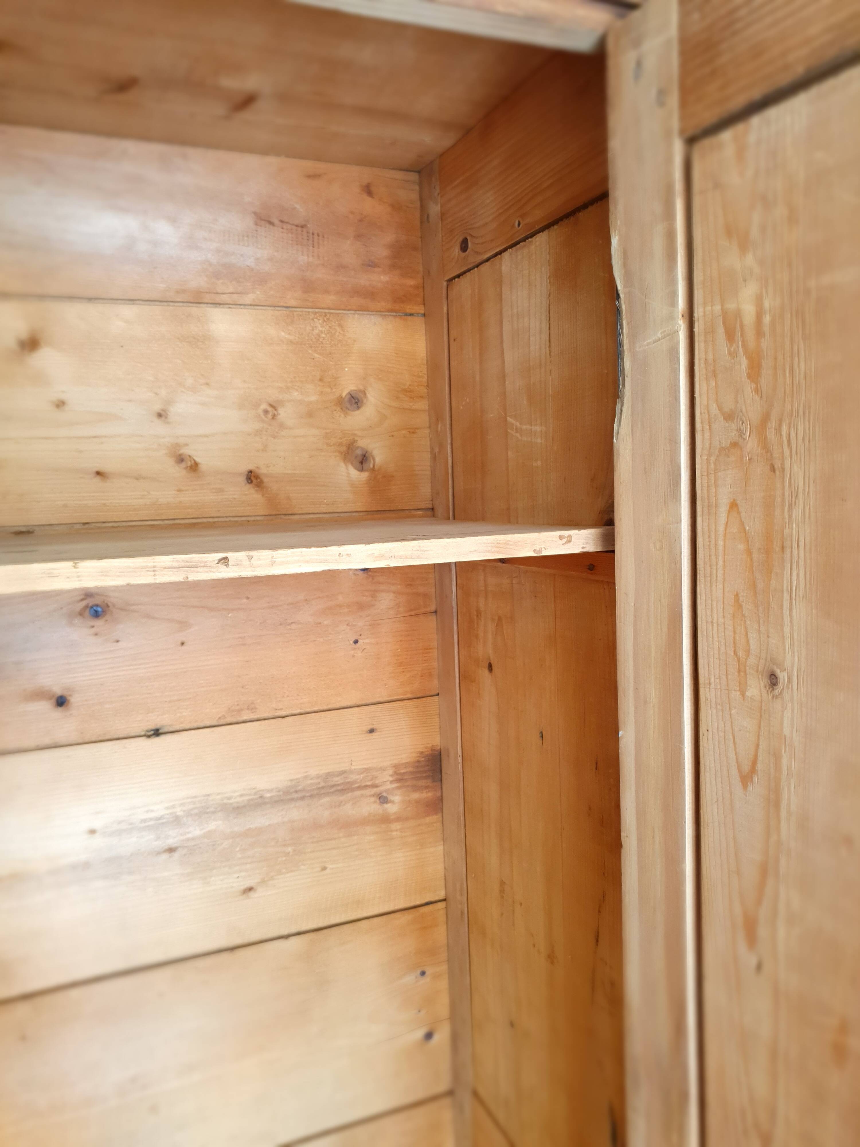 Parisian wardrobe in raw wood