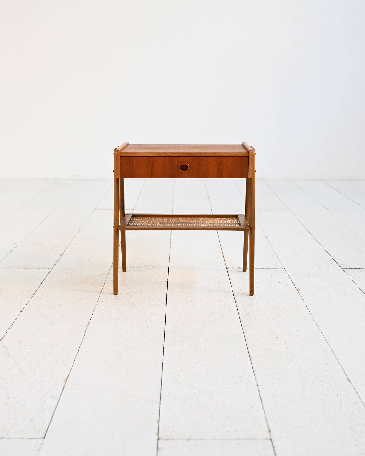 1950s Scandinavian teak bedside table
