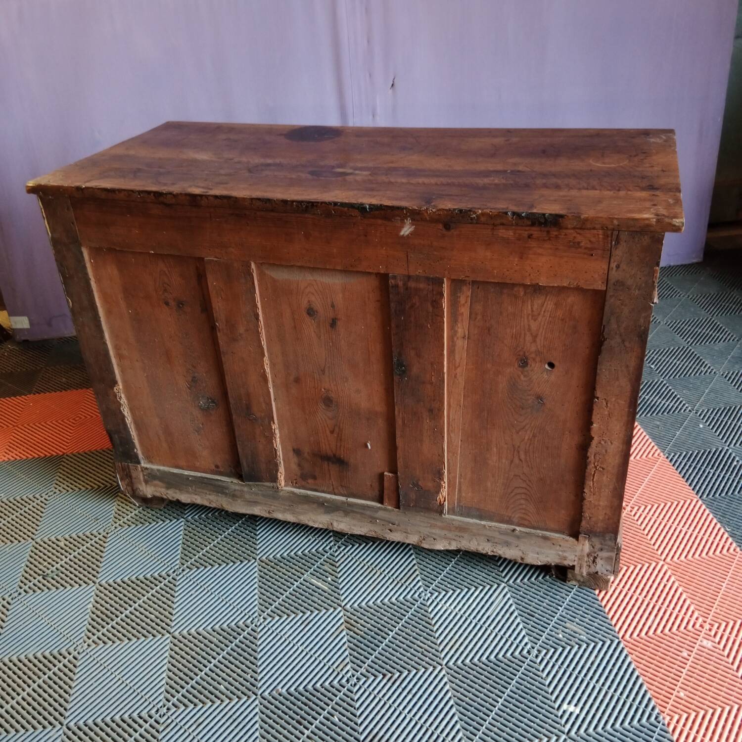 Two-door sideboard, walnut sideboard, antique sideboard.