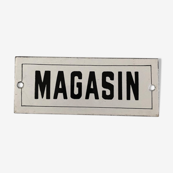 Plaque émaillée "magasin" vintage 50’s