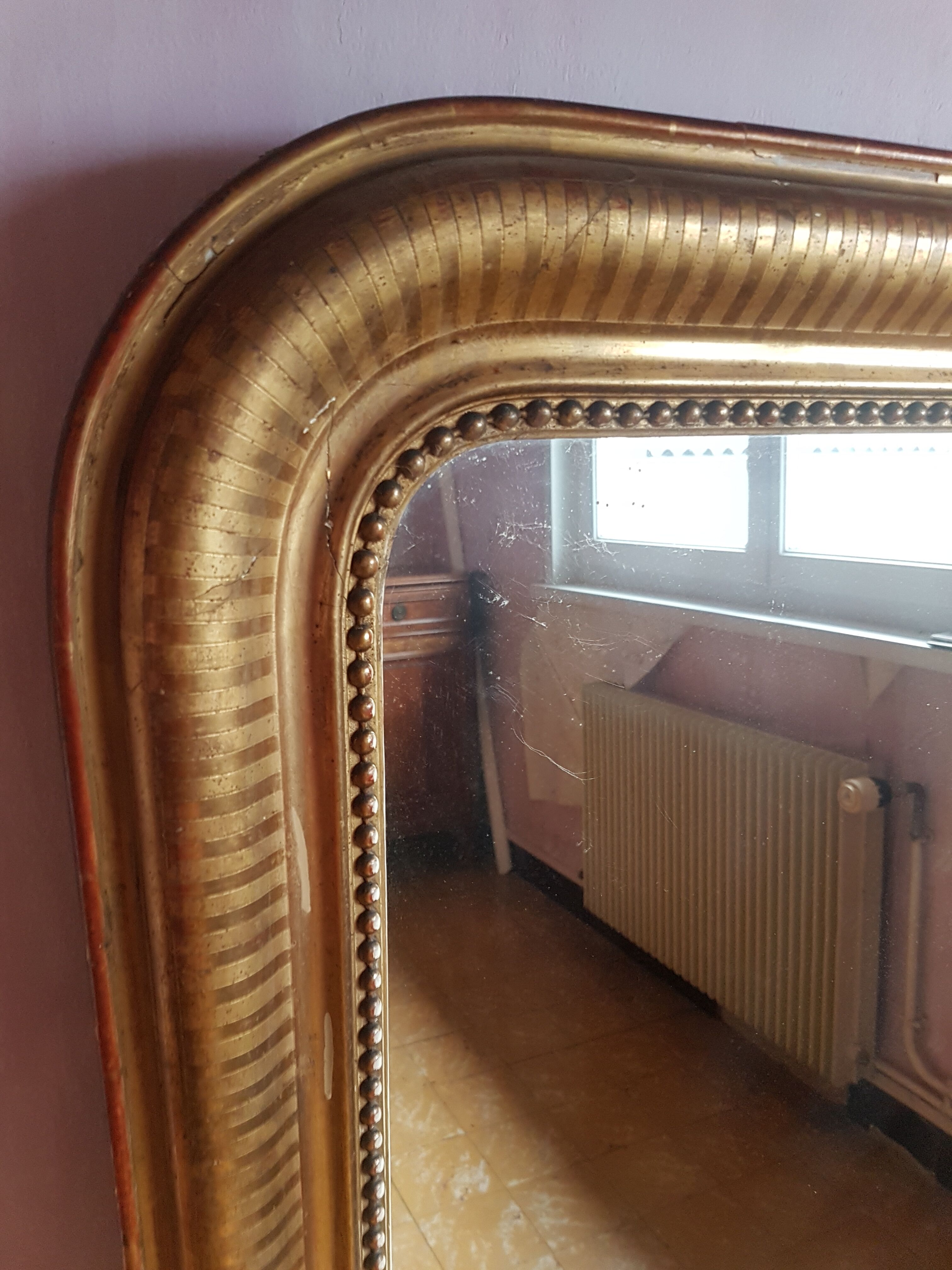 Large mirror gilded louis Philippe 137 x 97cm