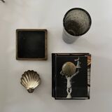 Large smoked and blown glass vase, Verrerie de Bendor 1950