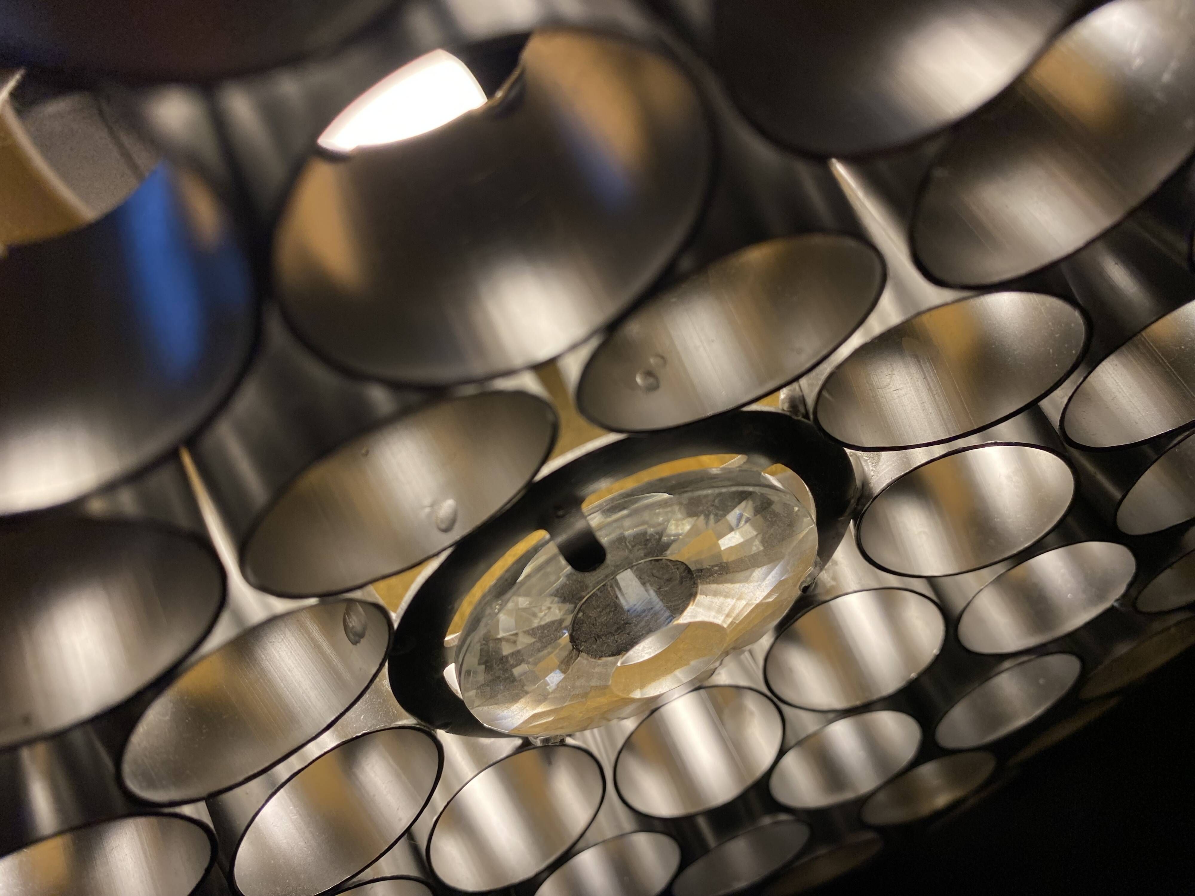 Suspension lamp aluminium Foscarini style vintage space age vintage 1980