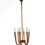 Rare Art Deco copper pendant light by Guglielmo Ulrich