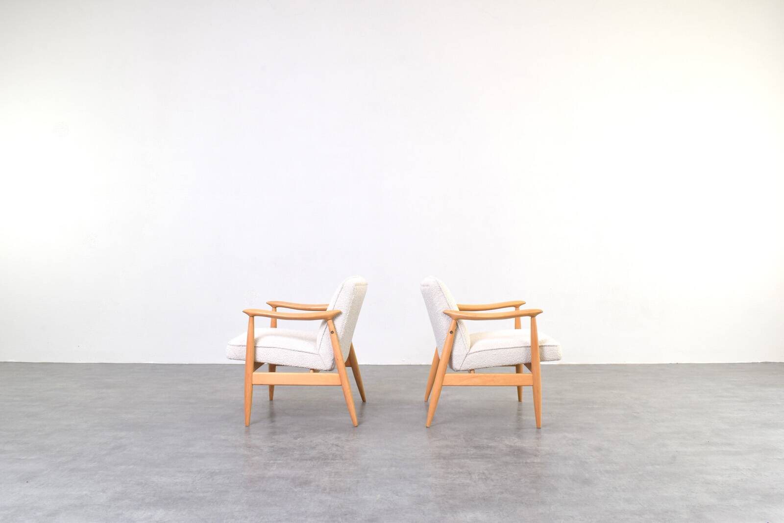 Mid-Century lounge chairs by J. Kędziorek, 1960s, set of 2.