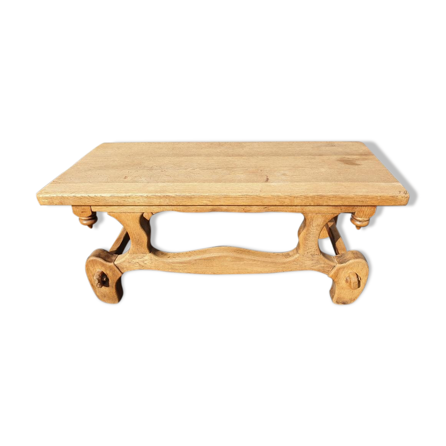 Medieval solid oak coffee table
