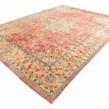 9x12 Pale Red & Cream Classic Persian Rug, 279x374Cm