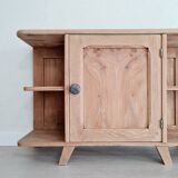 Buffet shelf compass legs renovated oak