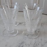 Set of 4 crystal glasses 40s