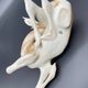 Royal Dux porcelain lying deer – Vintage Bohemian sculpture, mod