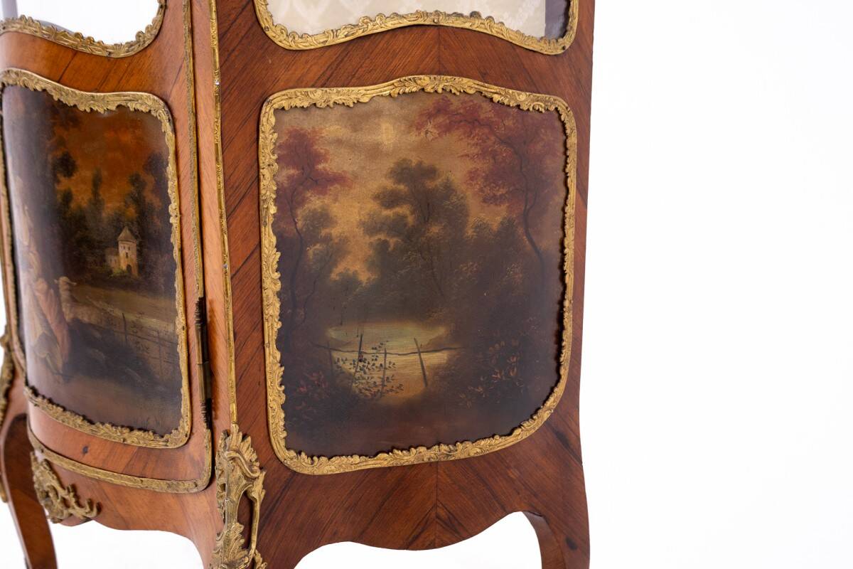 An unusual display cabinet in the Louis XV style, France, circa 1870.