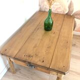 Farmhouse table, living room, solid oak