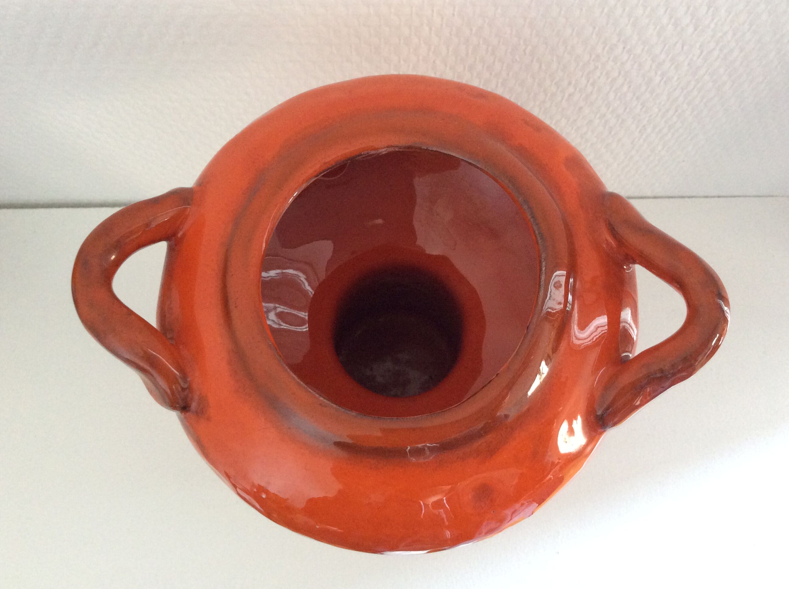 Vase ceramic year 50 orange