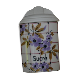 Sugar pot purple flowers pattern