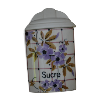 Pot à  sucre motif fleurs violettes