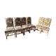 Lot de 6 chaises style Louis XIV en os de mouton