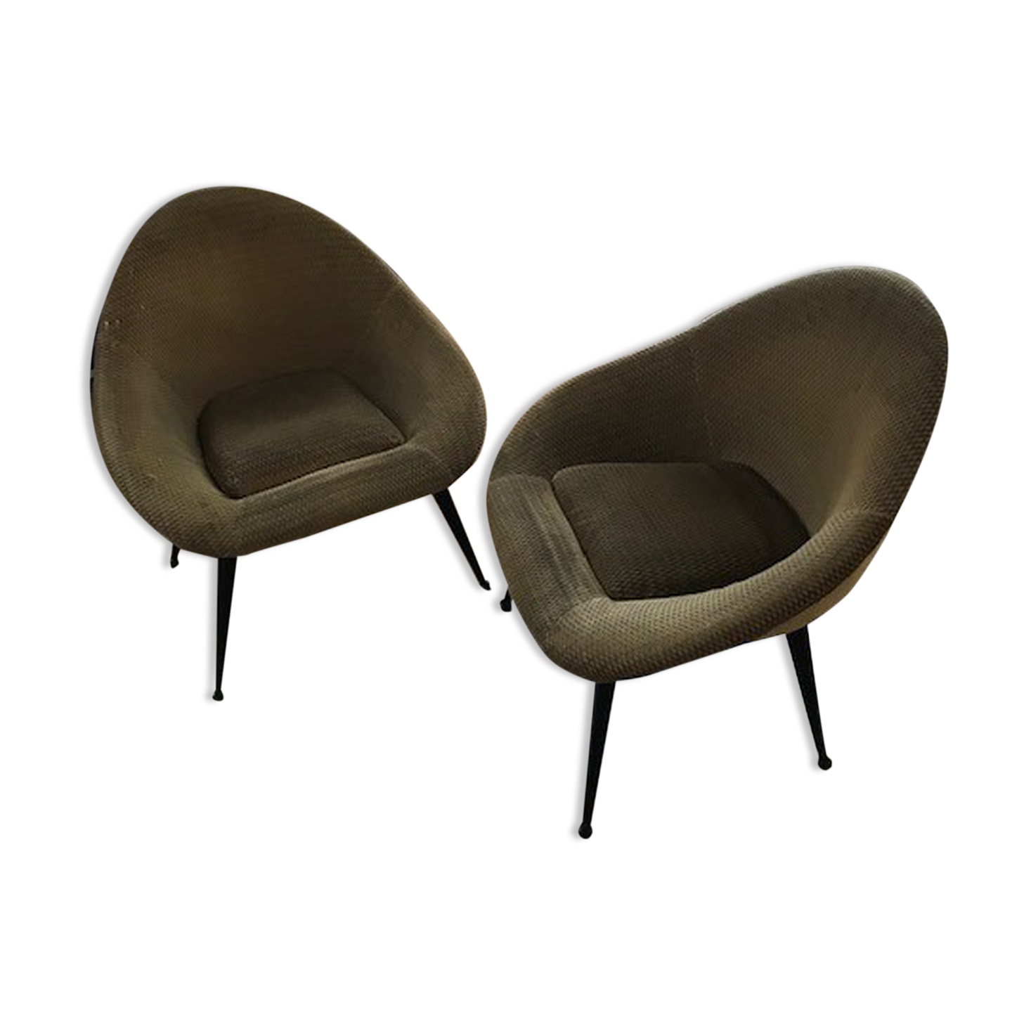 Pair of vintage cocktail armchairs 1960/1950