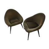 Pair of vintage cocktail armchairs 1960/1950