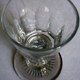 6 old conical lenses faceted height 9 cm